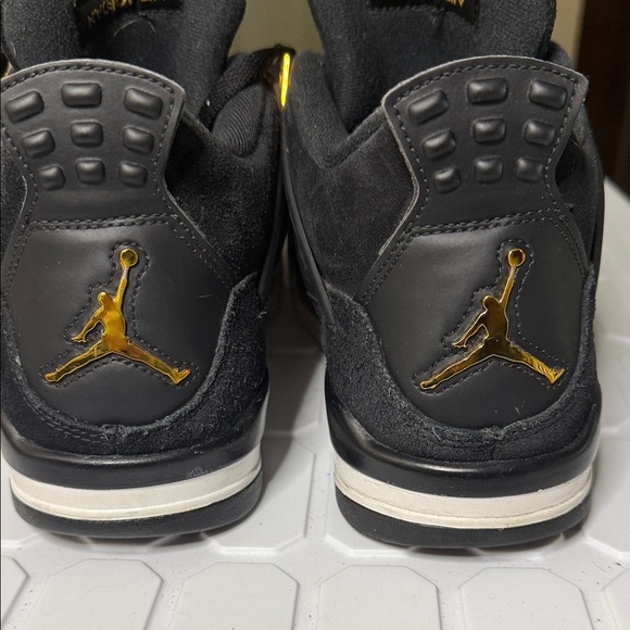 Jordan 4s Royalty Retro Sneakers in Black and Gold - Picture 7 of 11